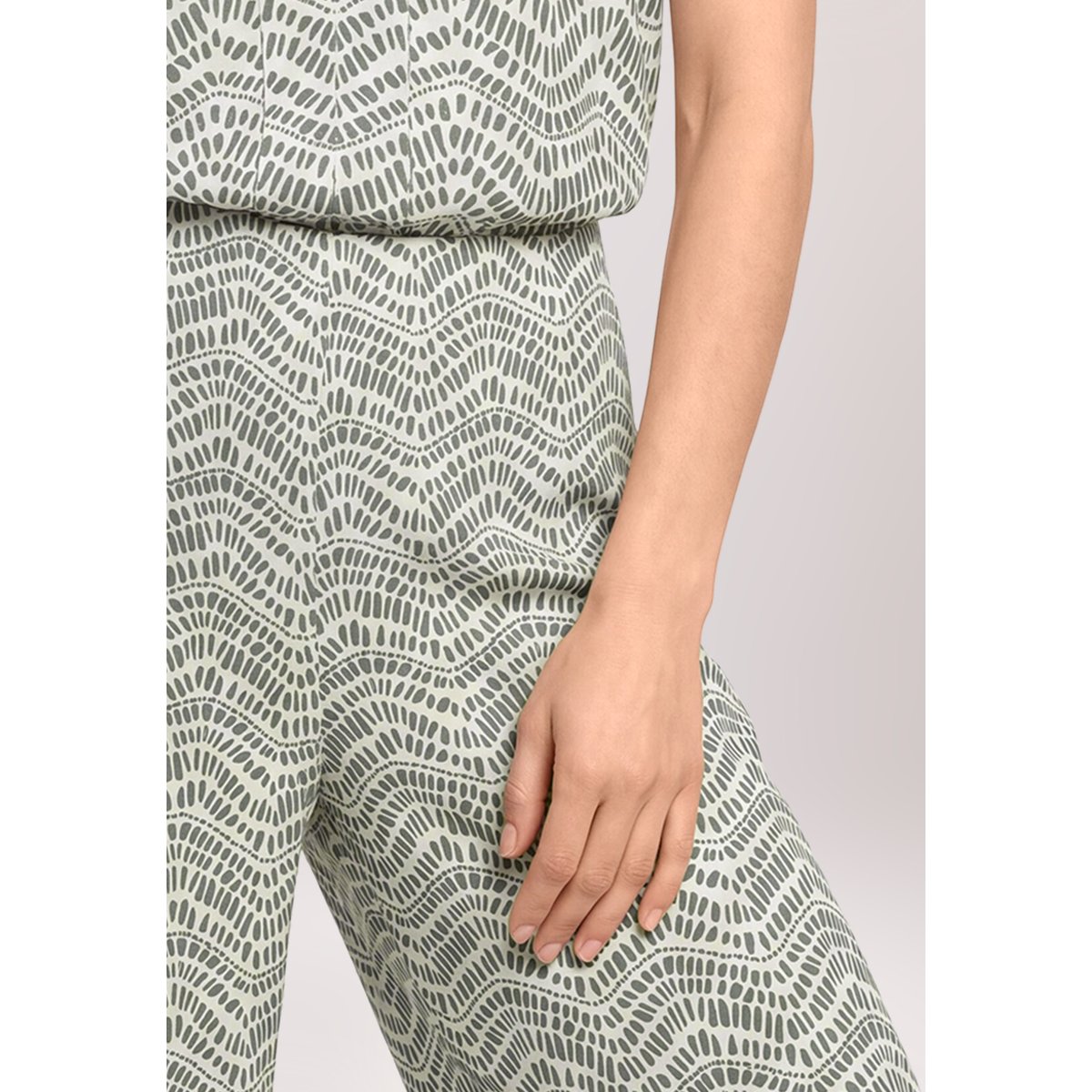 Pantalon palazzo à ceinture à nouer cream/khaki, CARTOON