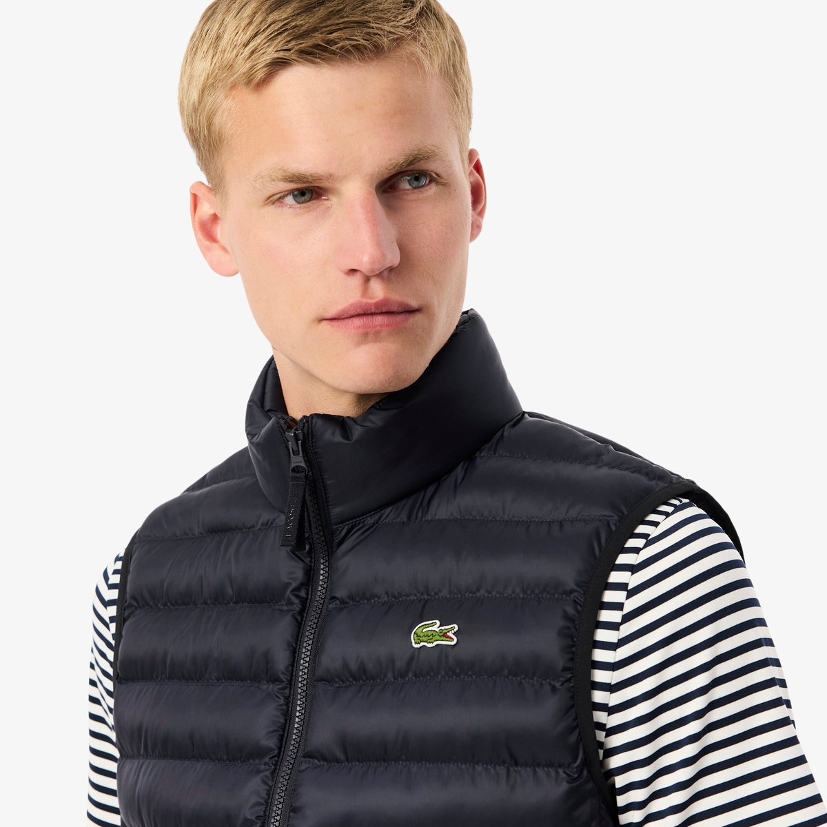 Doudoune sans manche déperlante bleu-hde, LACOSTE