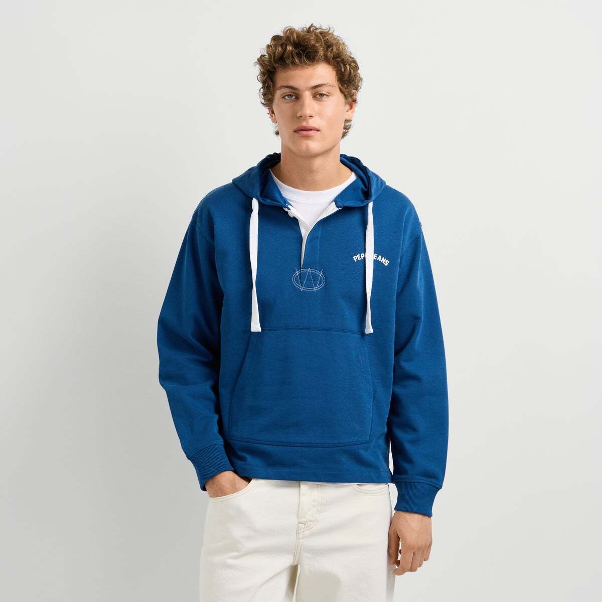 Sweat À Capuche Coupe Décontractée encre bleue, PEPE JEANS