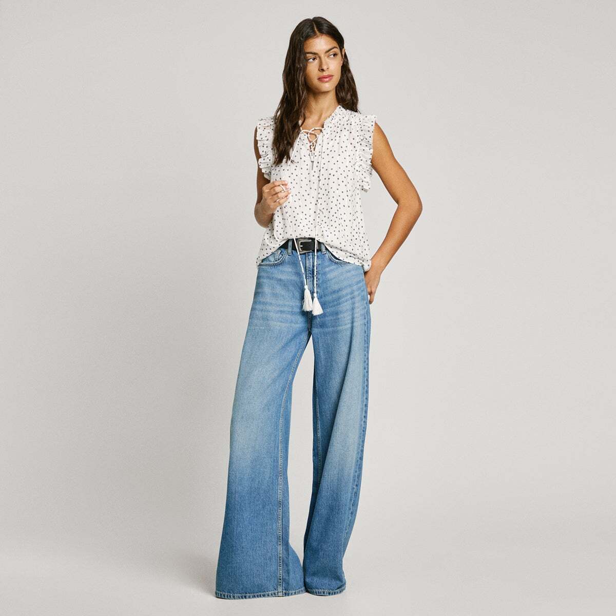 Jean Coupe Large, Taille Moyenne 11.5oz blue rigid denim, PEPE JEANS