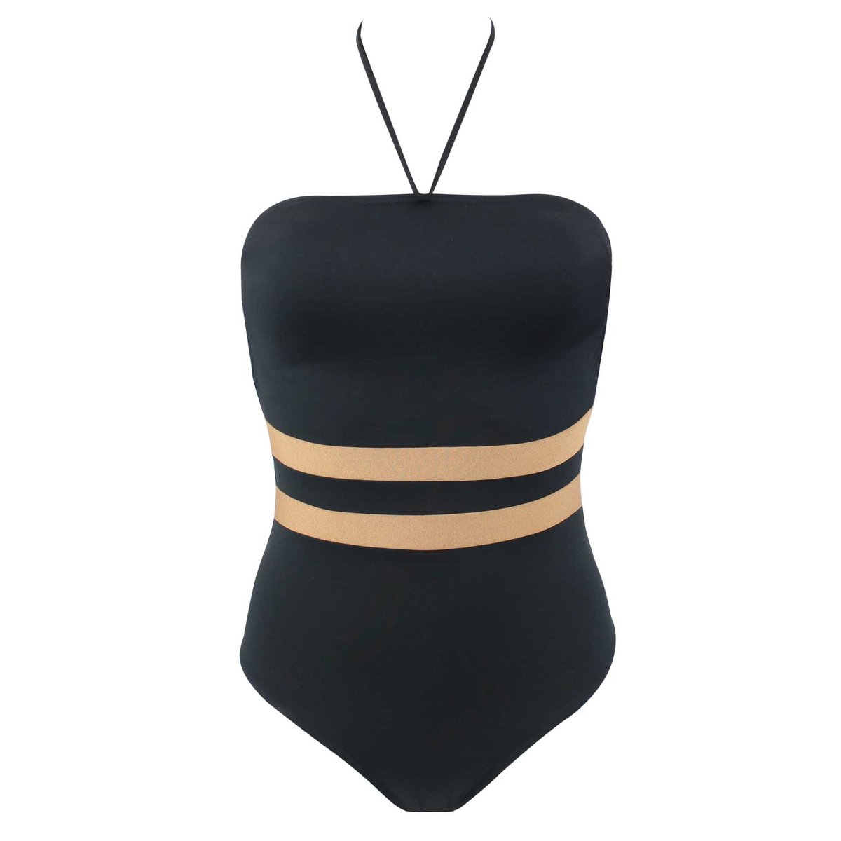 Maillot de bain 1 pièce bustier sculptant VENEZIA noir, JANINE ROBIN