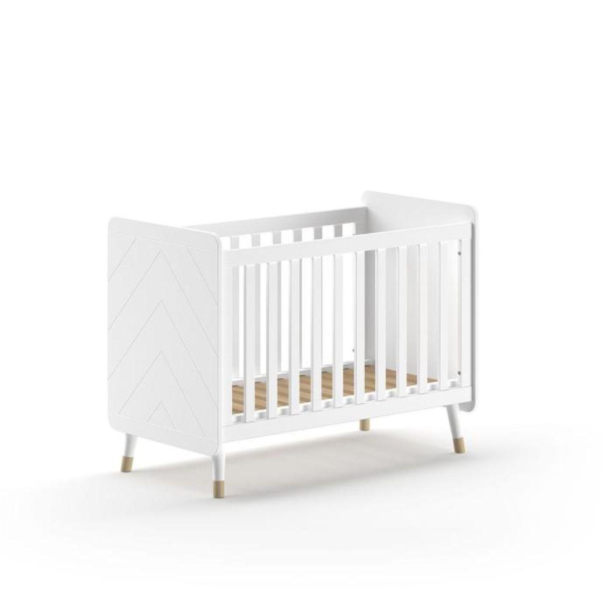 Billy Lit Bebe 60x120 Cm Satin Blanc couleur unique, VIPACK