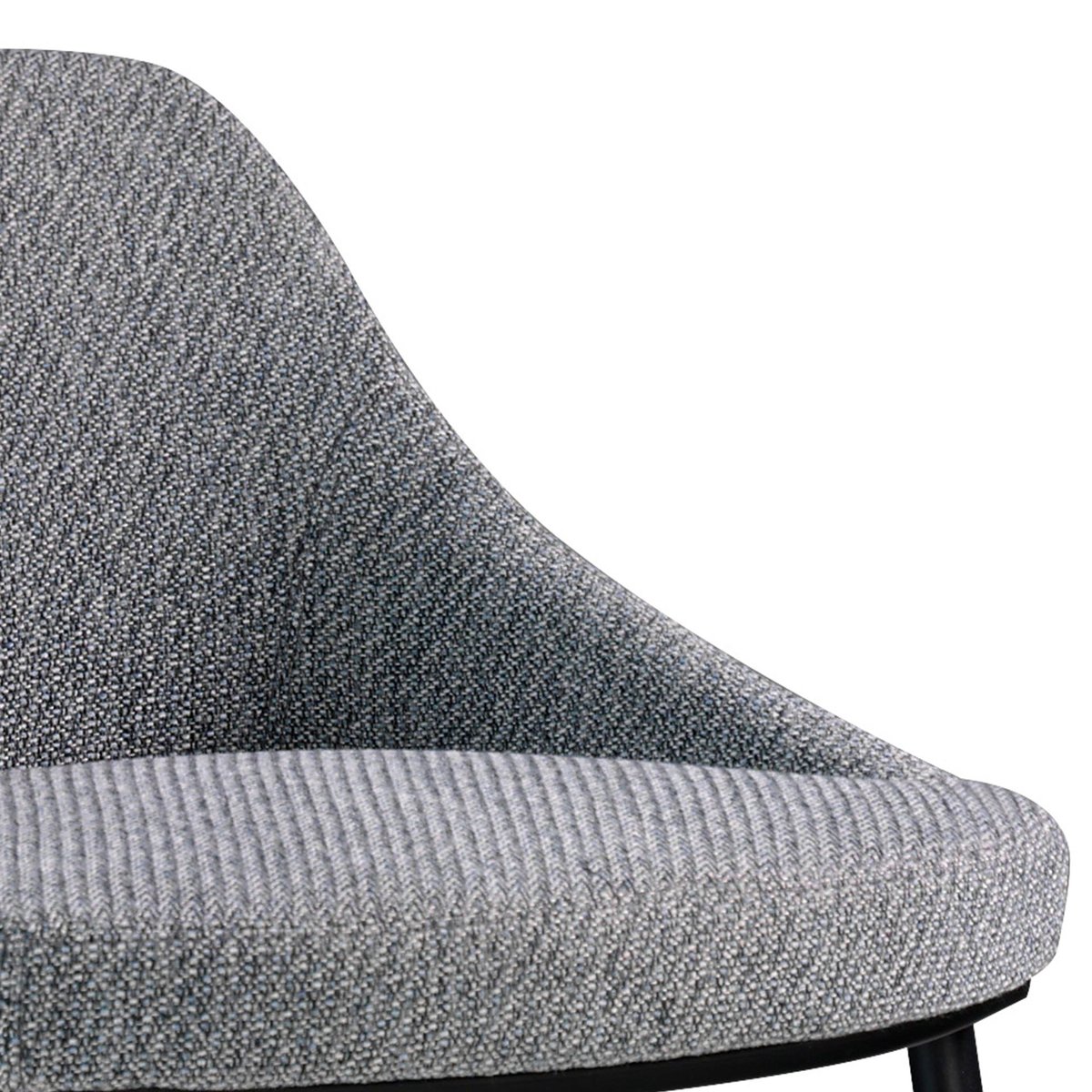 Tabouret en tissu noir | gris, ANGEL CERDA