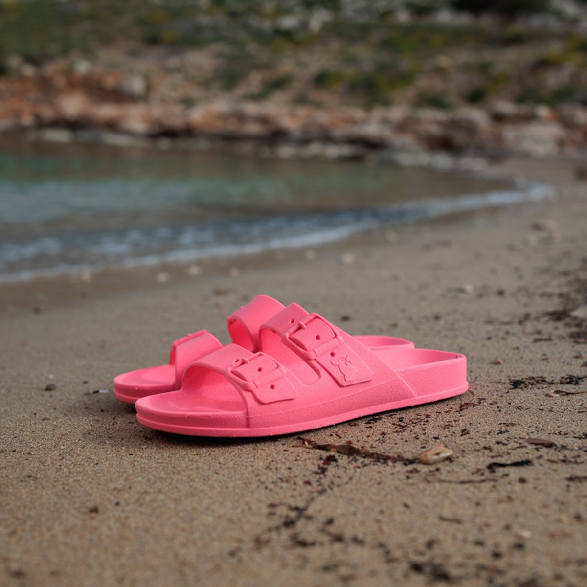 Sandales plates Enfant BAHIA rose fluo, CACATOES