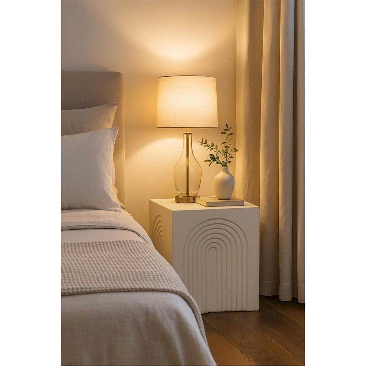 Table d'appoint arche sculpturale MODERN crème, RECOLLECTION