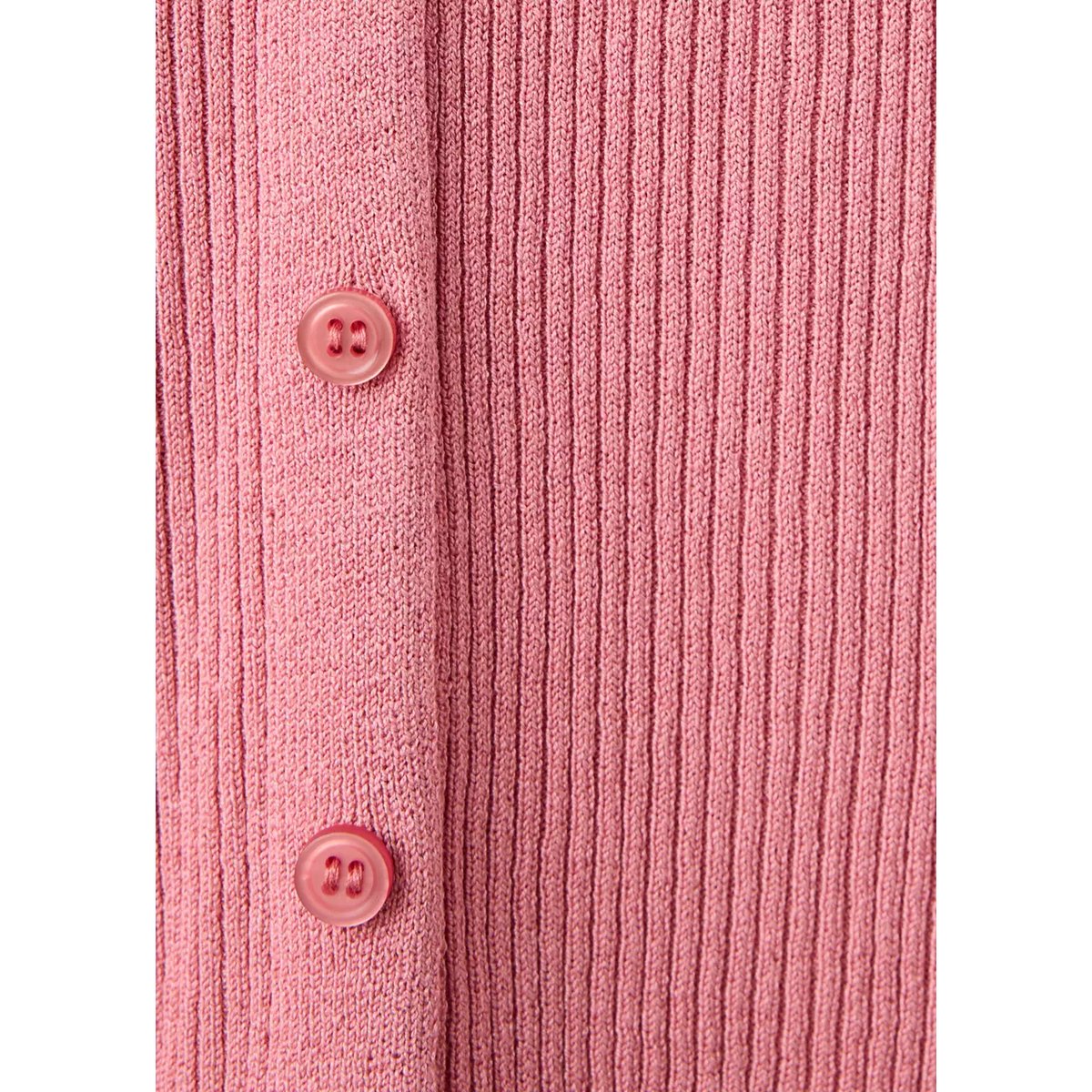 Cardigan côtelé boutons rose clair, MANGO