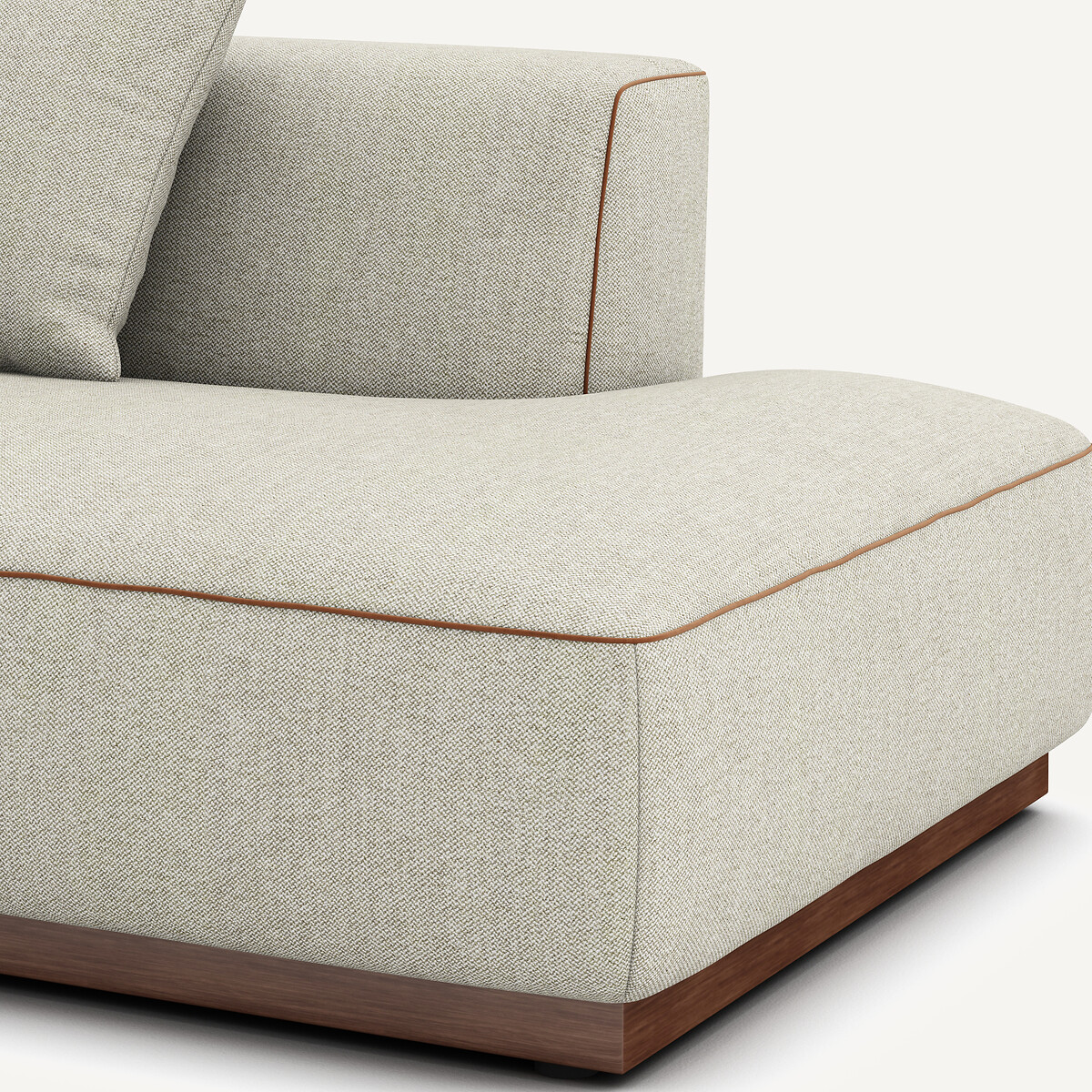 Demi-canapé droit en tweedé, JACOPO ivoire, AM.PM