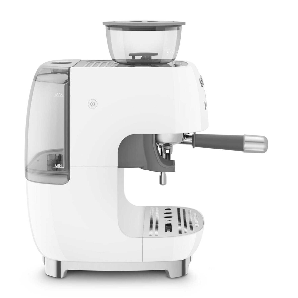 Retro Espresso Coffee Machine with Built in Grinder - EGF03 white, SMEG