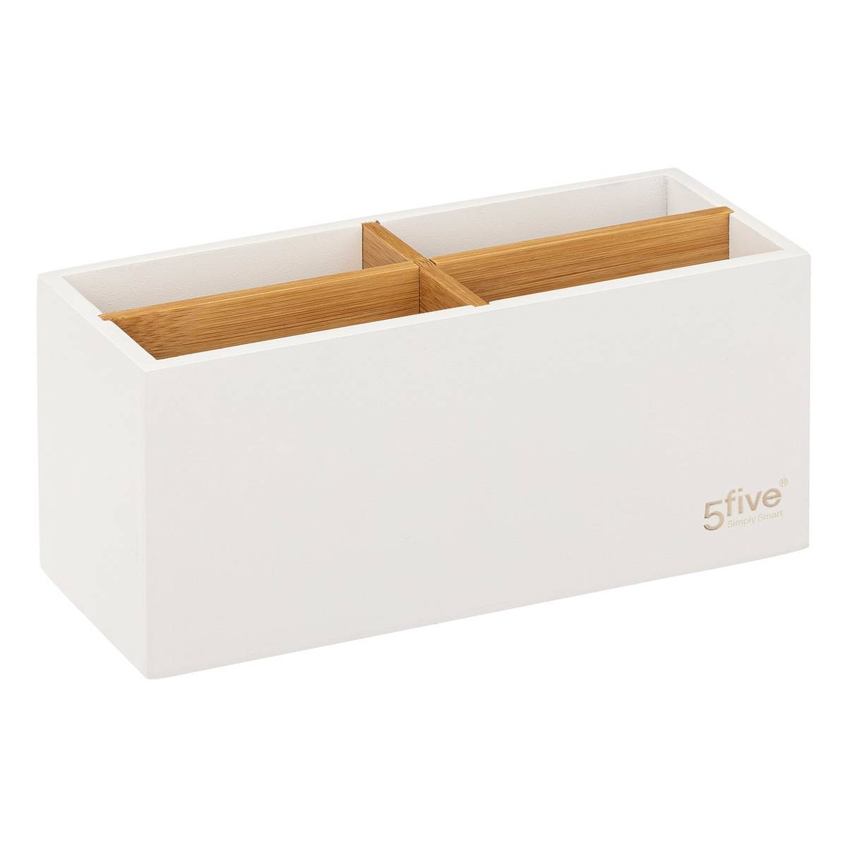 Organiseur de tiroir 4 compartiments NATURÉO blanc, 5FIVE SIMPLY SMART