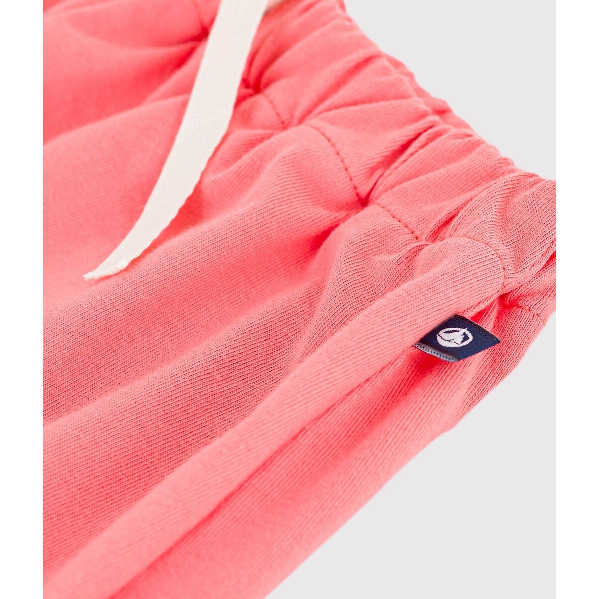 Effen katoenen short oranje   , PETIT BATEAU