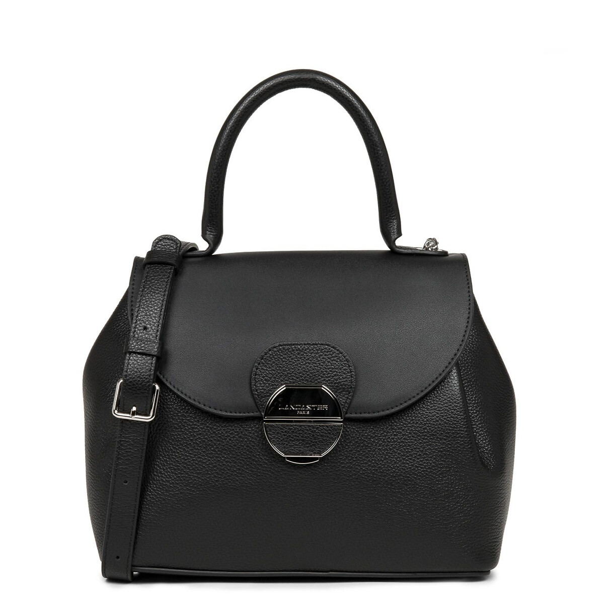 Foulonne Pia Leather Handbag black, LANCASTER