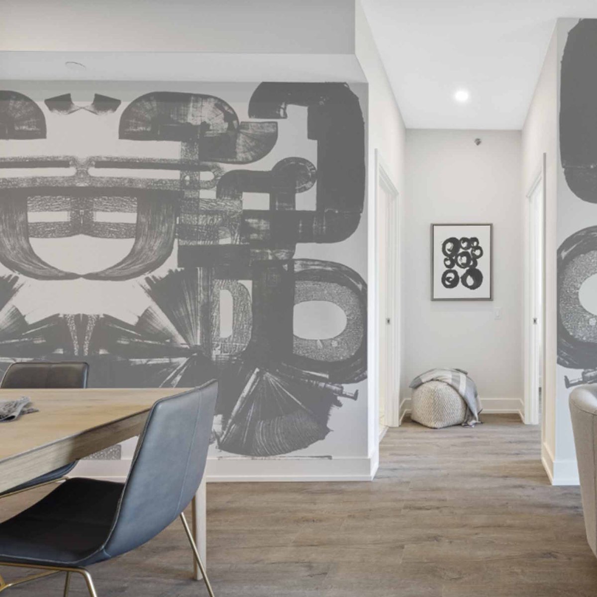 Papier peint panoramique Totem, Gris 300 x 250cm gris, ACTE DECO