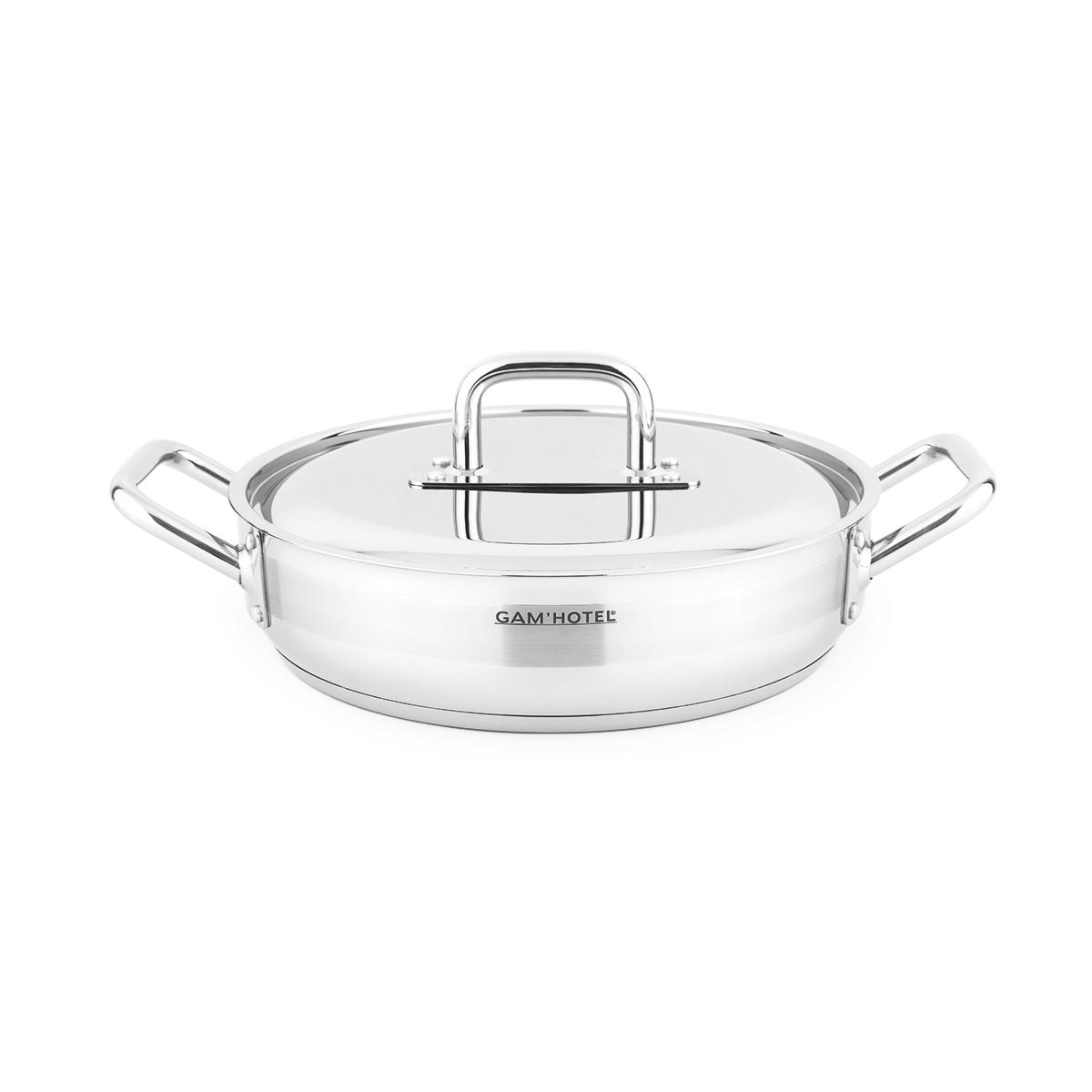 Sautoir inox - 32cm induction couleur unique, GAM HOTEL