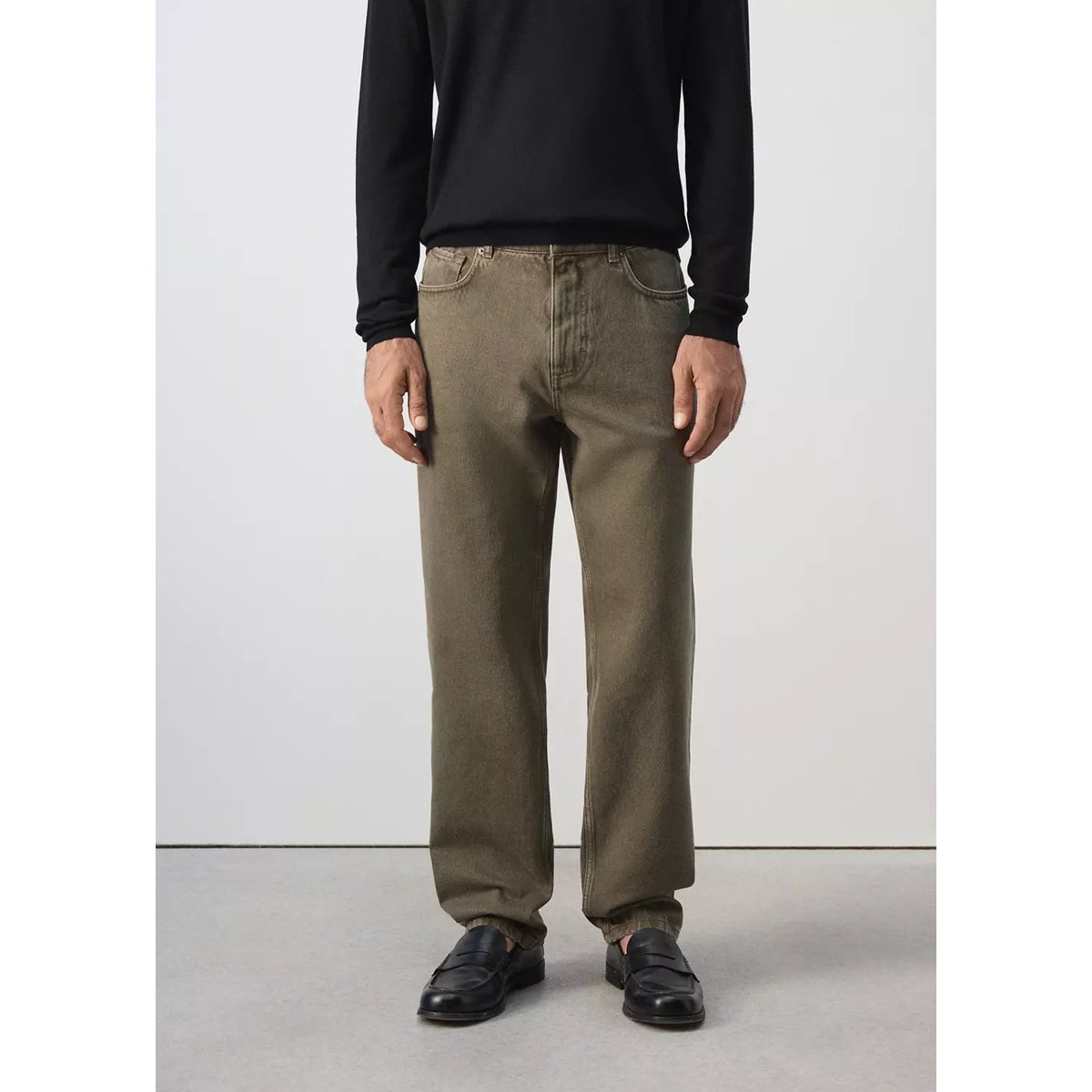 Jean Bob regular-fit kaki, MANGO MAN