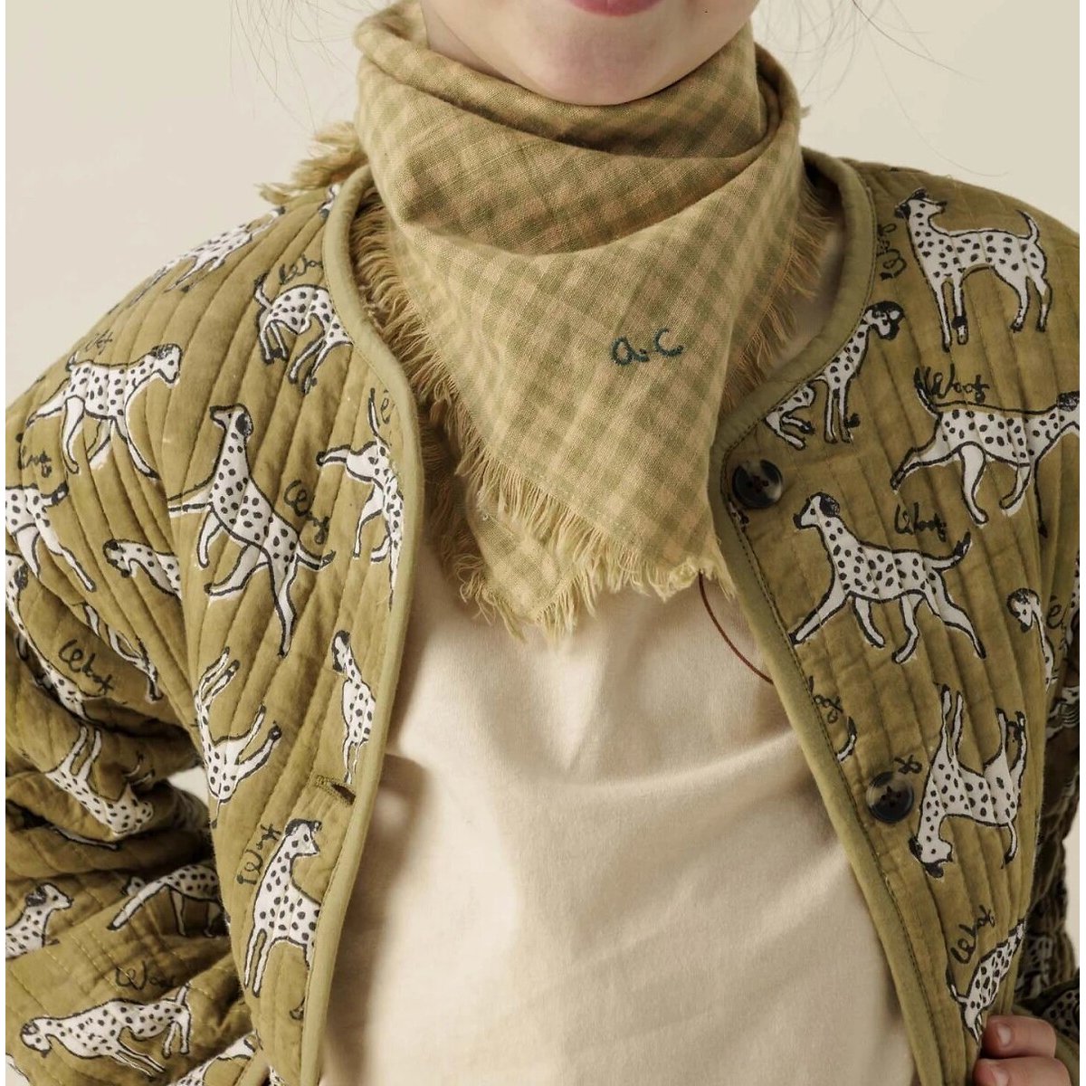Foulard à franges, FAYARA imprimé carreaux, APACHES COLLECTIONS