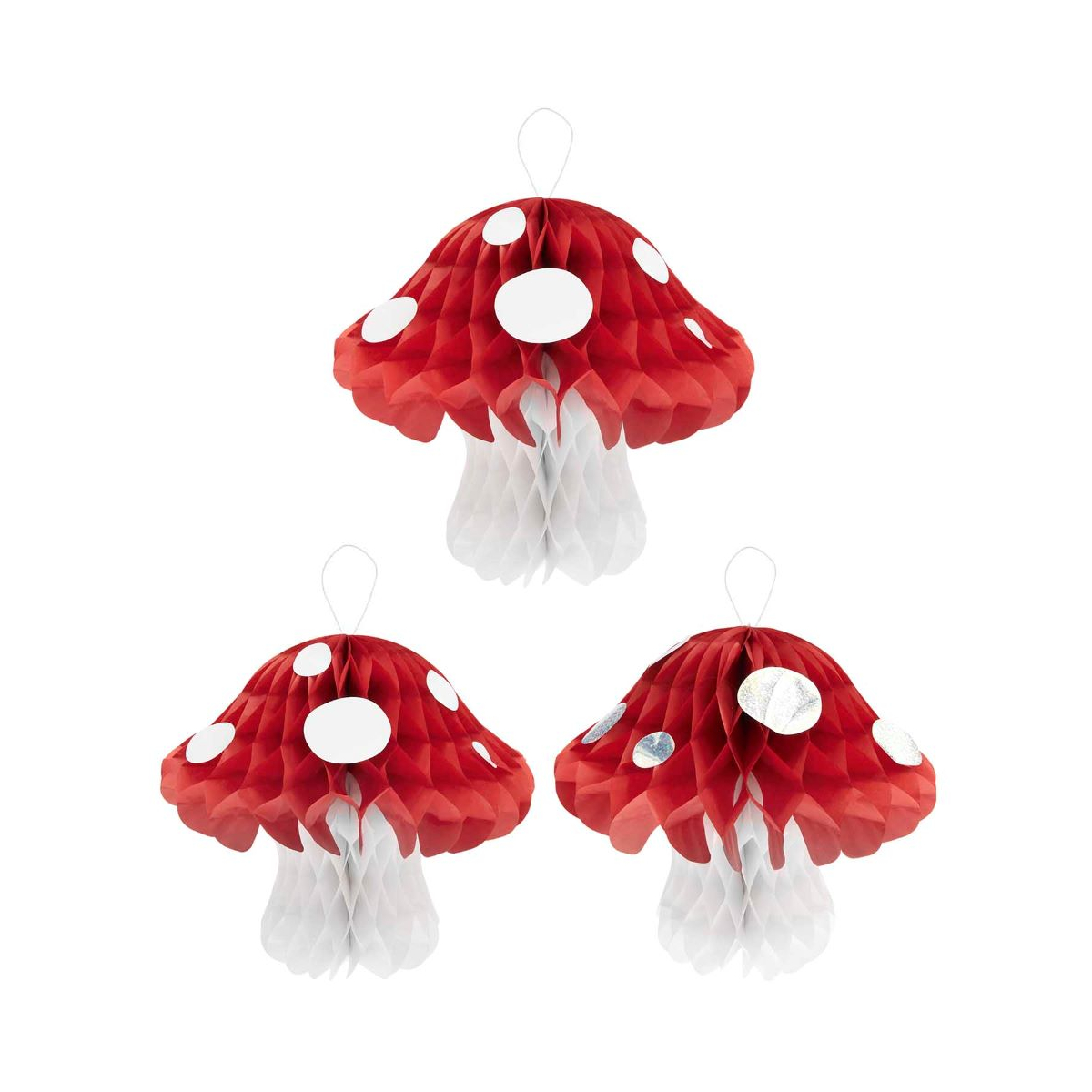Champignon en papier nid d'abeille couleur unique, RICO DESIGN