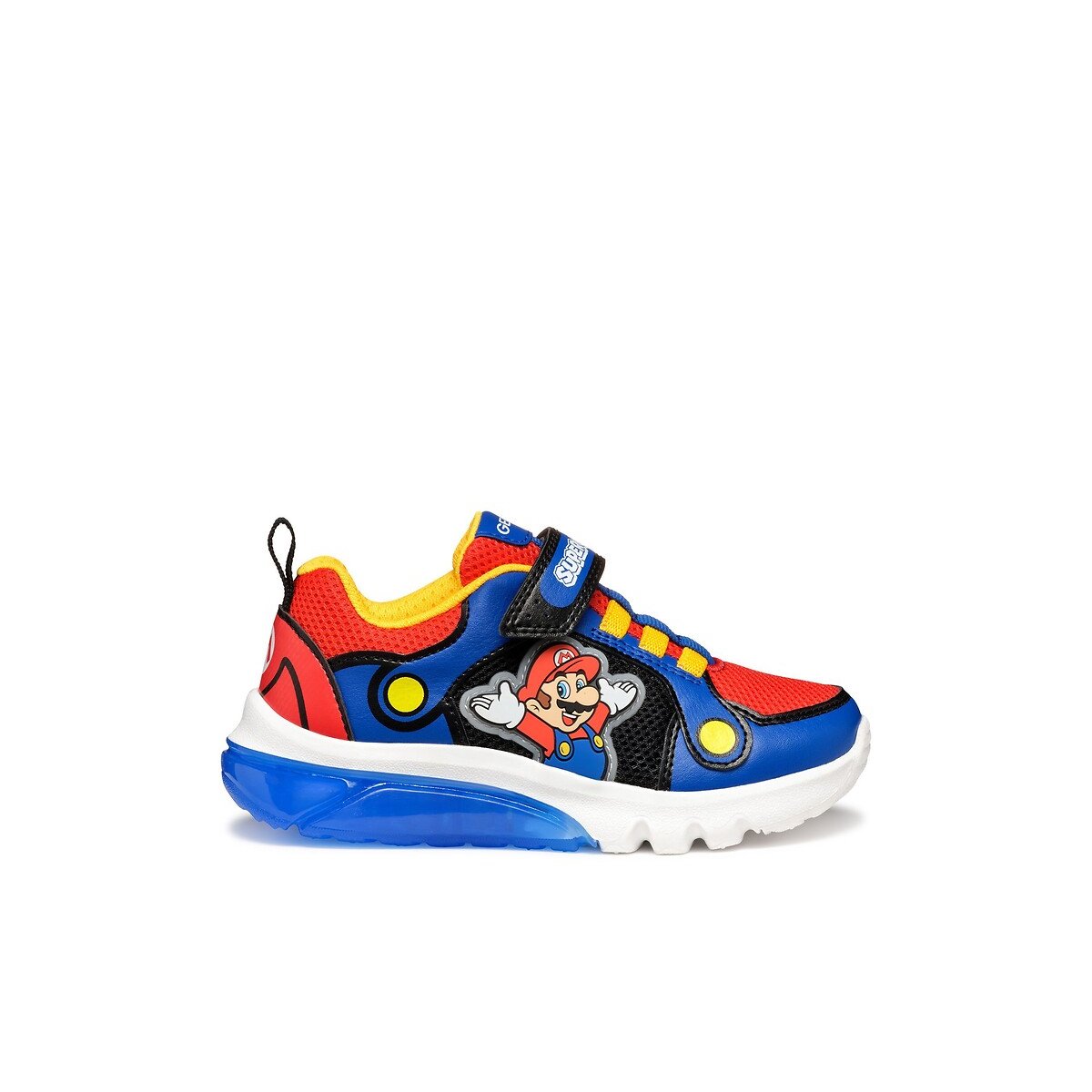 Baskets respirantes à LED Ciberdron x Supermario bleu royal, GEOX