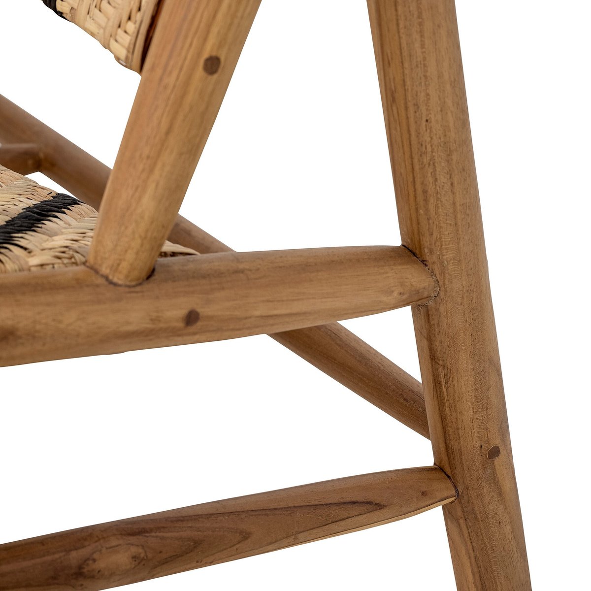 Fauteuil de salon en teck nature LENNOX marron, BLOOMINGVILLE