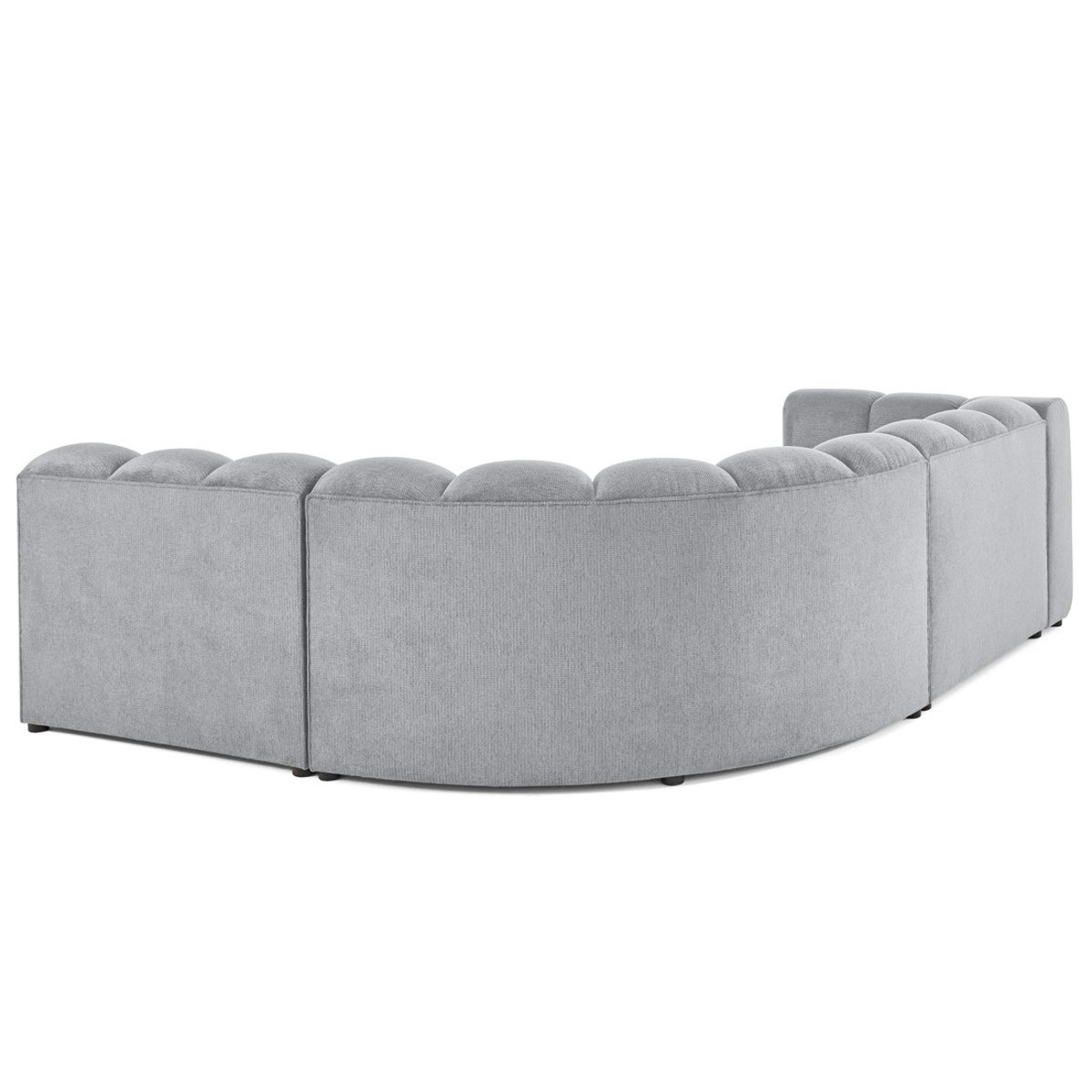 Canapé d'Angle droit 4 places - DEBBIE gris, BEST MOBILIER