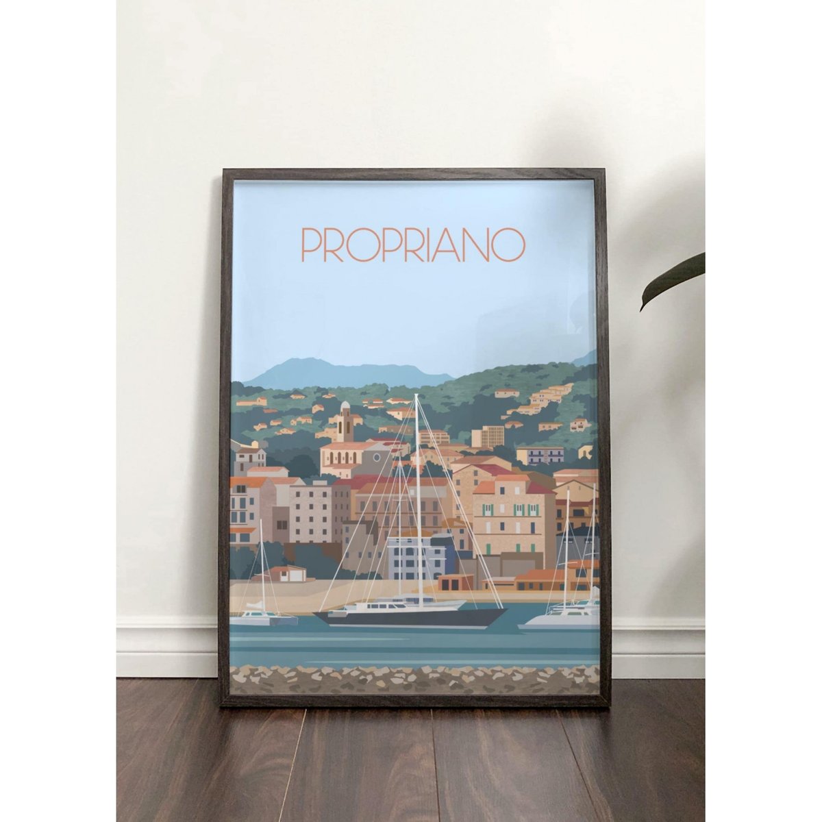 Affiche ville Propriano blanc, L'AFFICHERIE