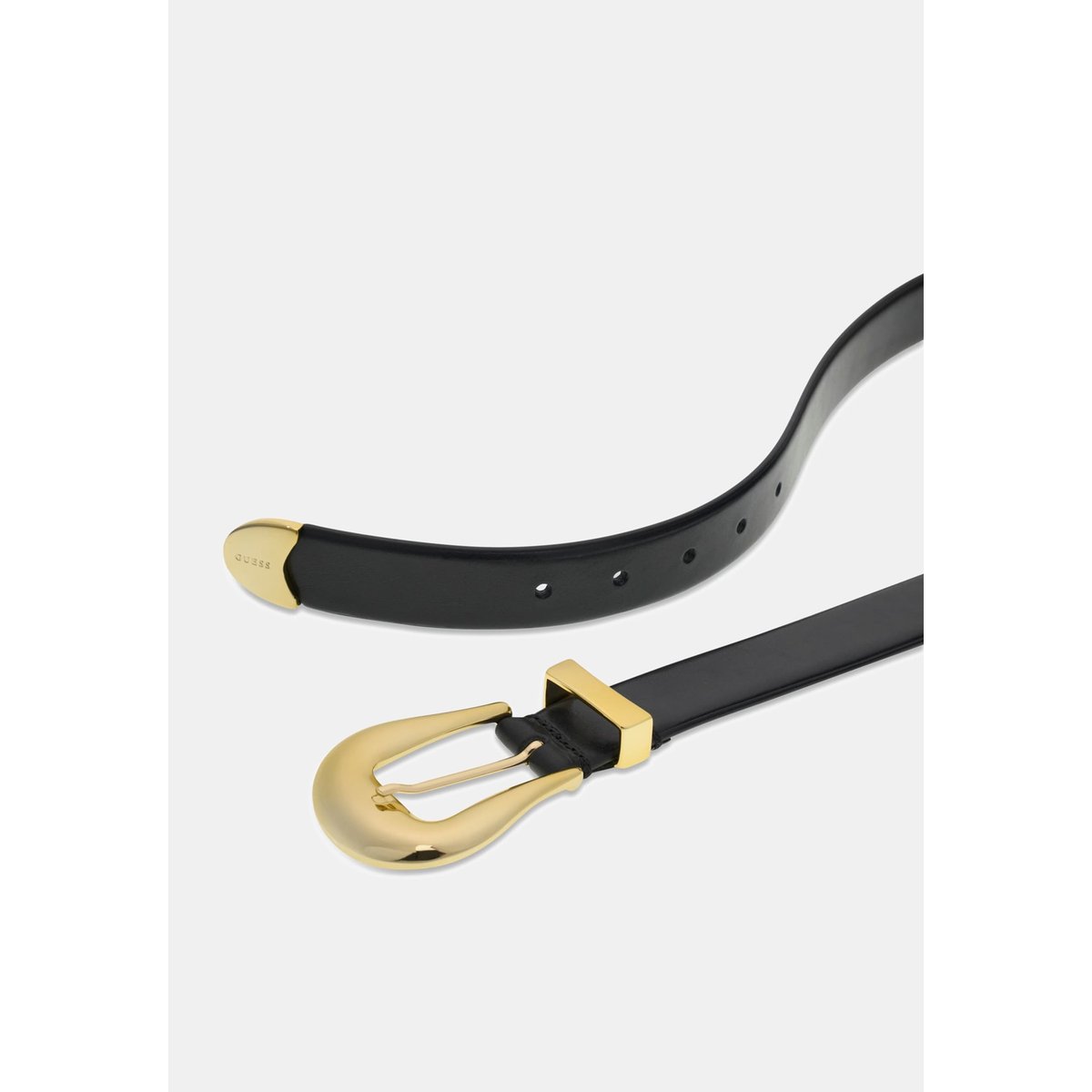 Ceinture En Cuir Véritable noir, GUESS