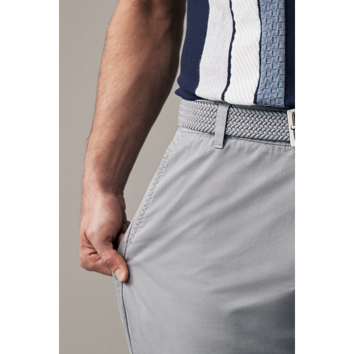 Pantalon mélangé à ceinture gris clair, NEXT
