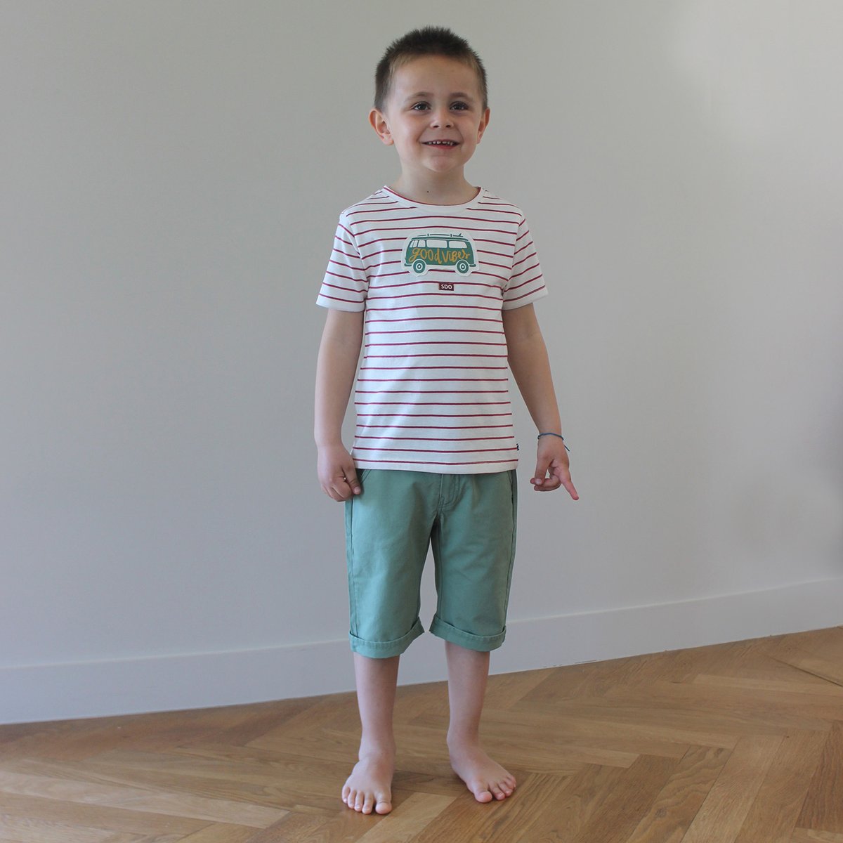 Tee shirt laouen manches courtes enfant blanc, SUCRE D'ORGE