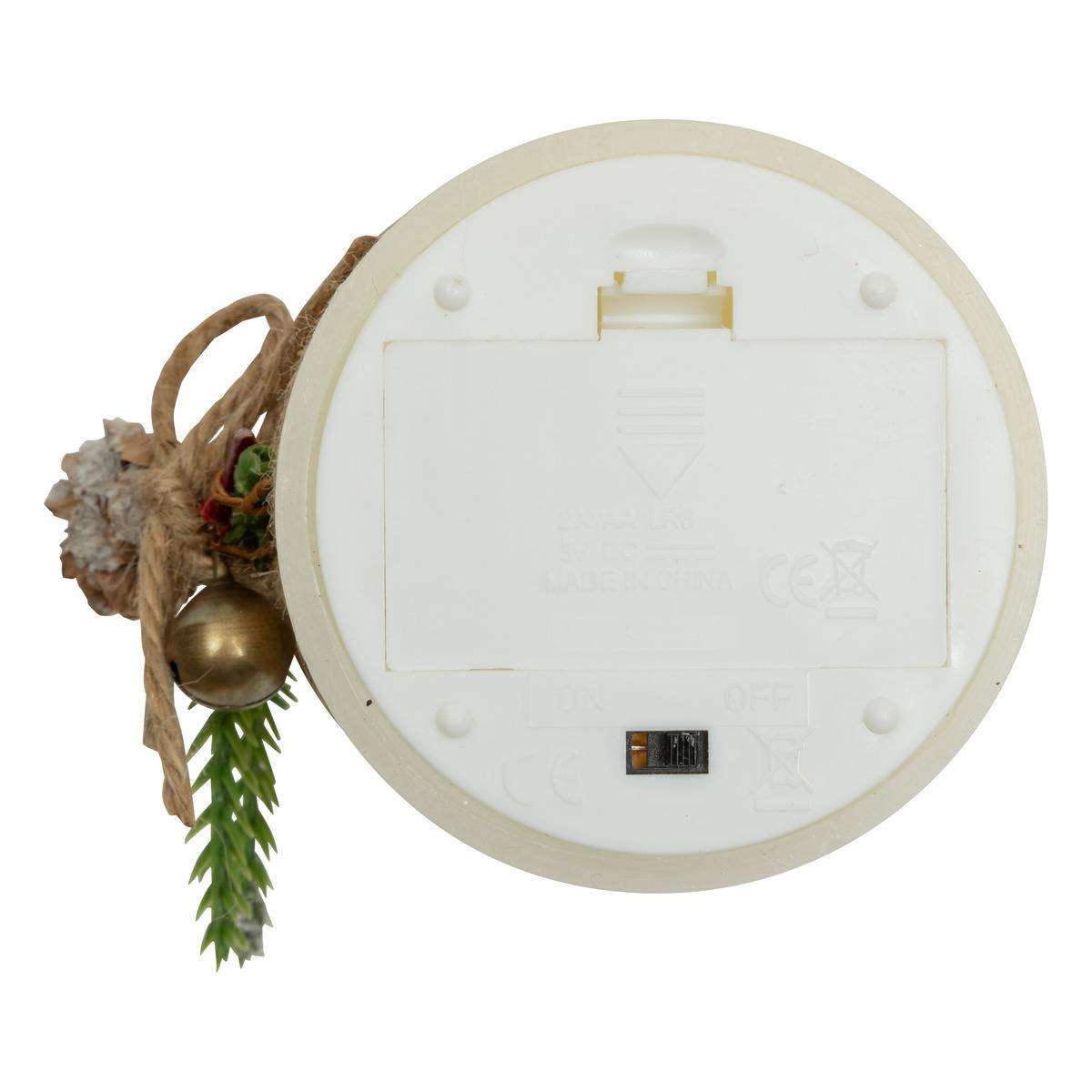 Bougie LED décorative branche blanc, ATMOSPHERA
