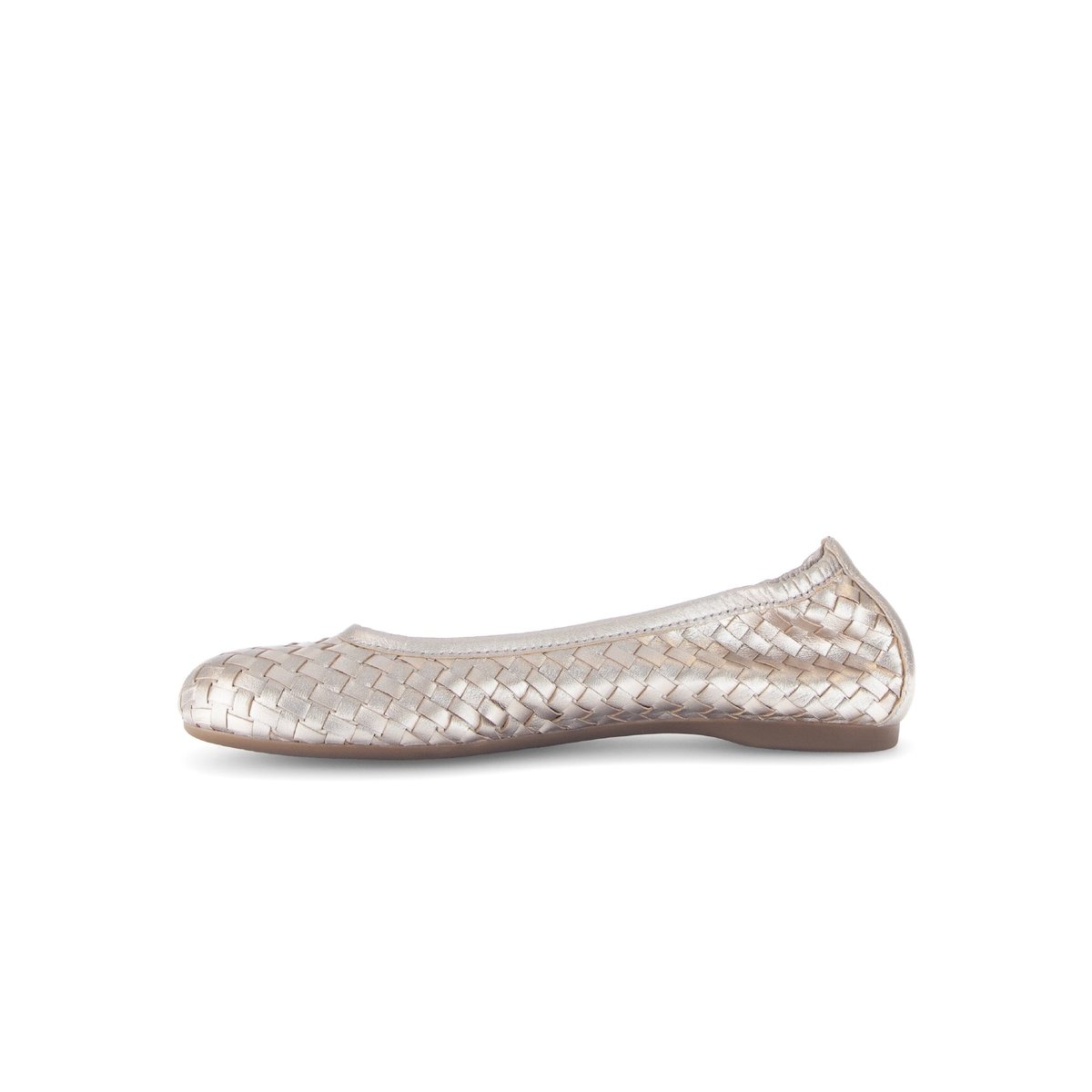 Ballerines en  à talon décroché effet galvanisé doré, GABOR