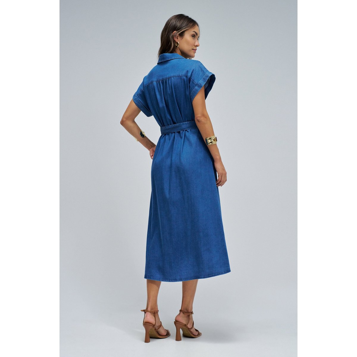 ROBE MIDI EN DENIM bleu denim, SALSA JEANS