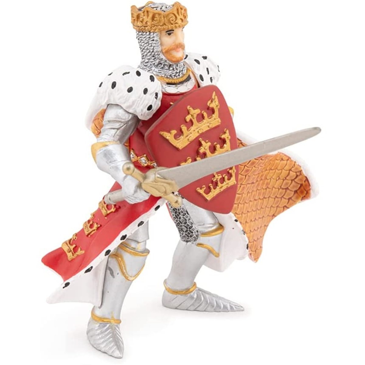 Figurine Roi Arthur rouge, PAPO