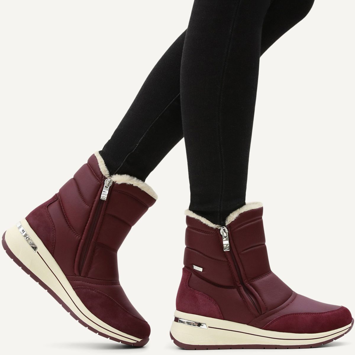 Bottine en cuir violet violet raisin, CAPRICE