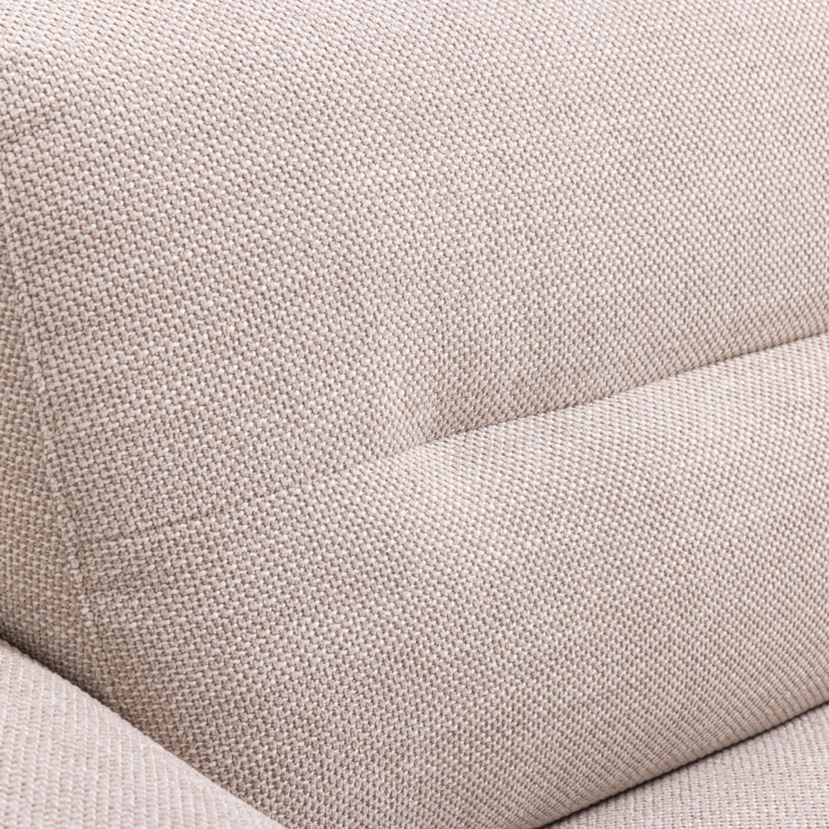 Canapé droit 4 places en tissu à accoudoirs larges- STUNE beige, DRAWER