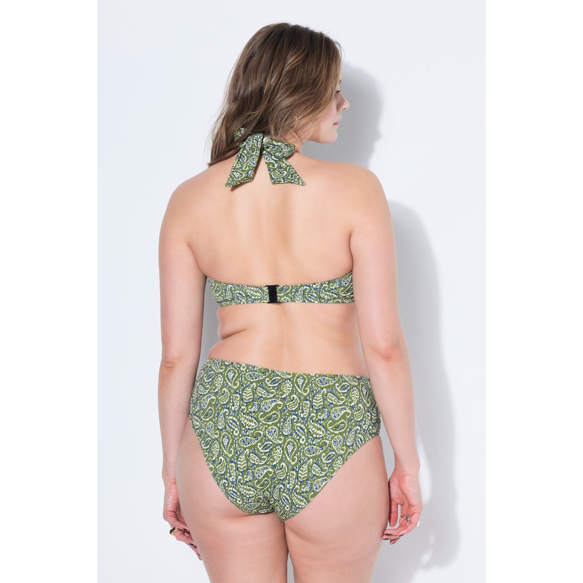 Haut de bikini, imprimé cachemire olive, STUDIO UNTOLD