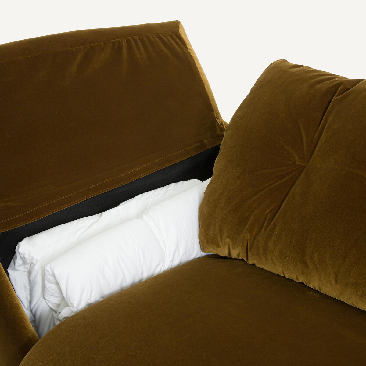 Canapé 3P convertible velours, Edgar bronze, AM.PM