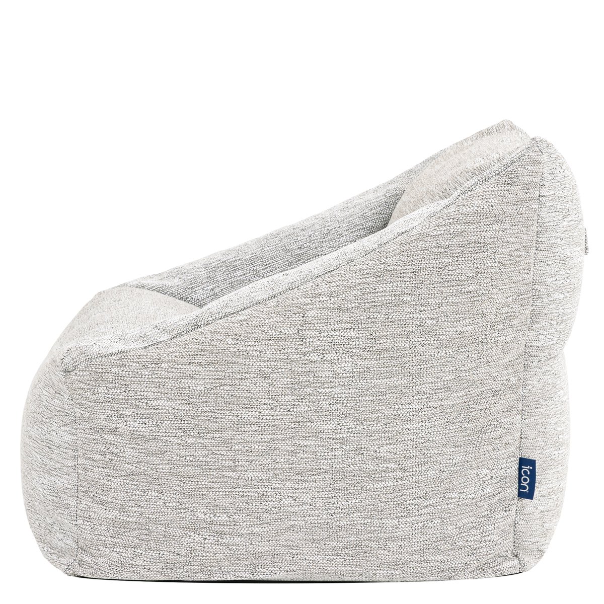 Pouf fauteuil salon en tissu tissé Oeko-Tex® - NATALIA naturel beige, ICON