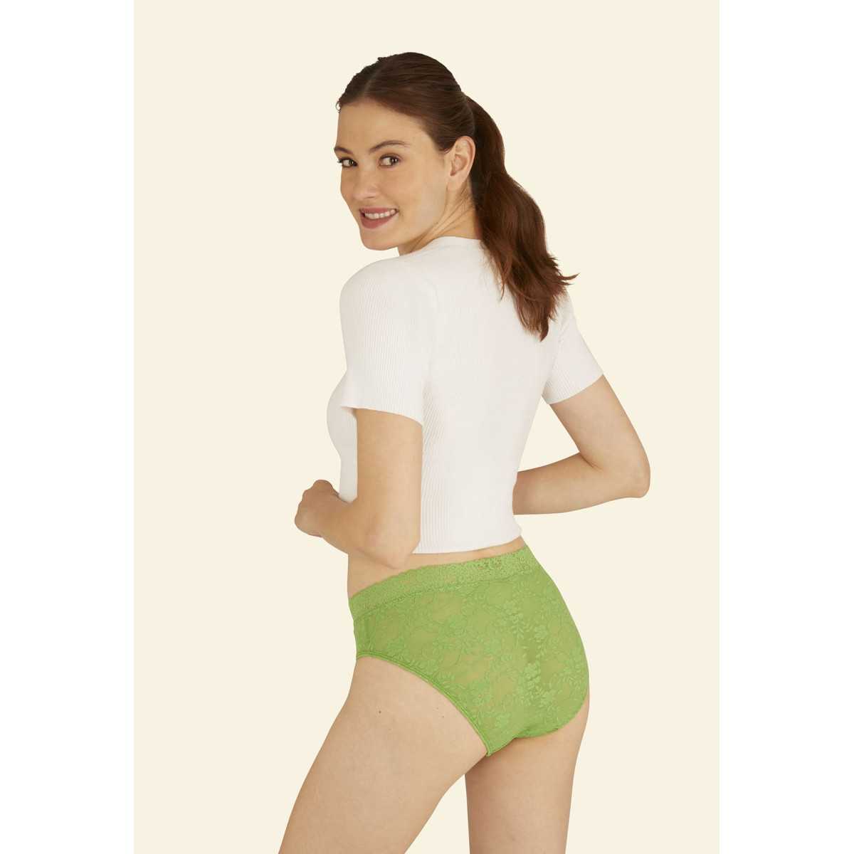 Lot de 2 slips DUO POP vert éclatant / blanc, WELL