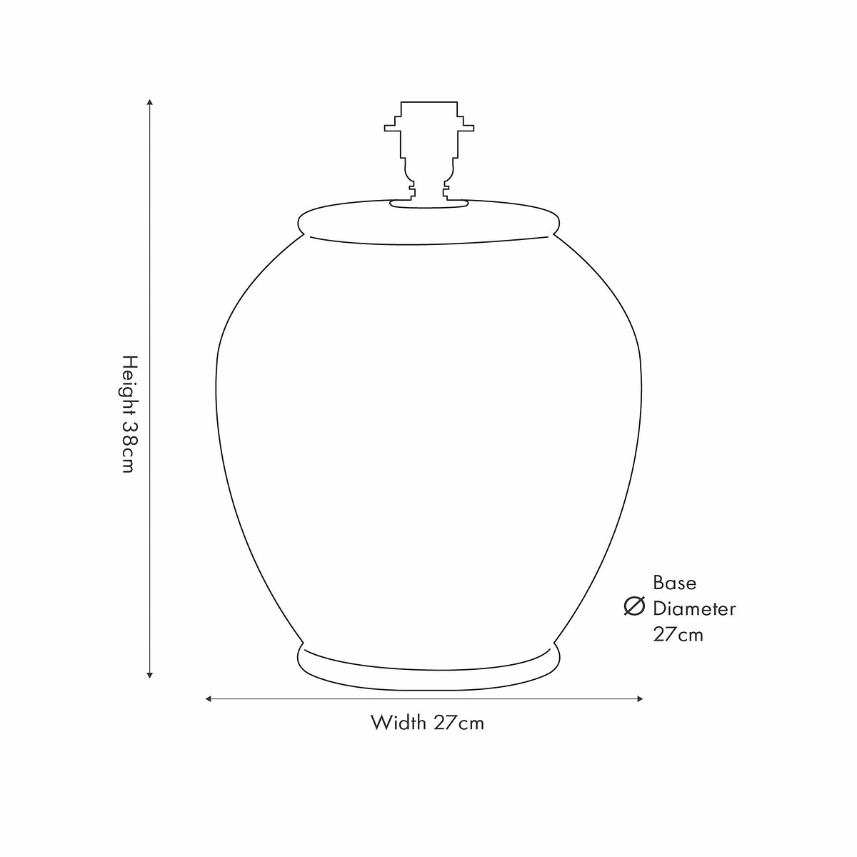 Lulu Tall Antique Finish Stoneware Table Lamp Base brown , ÉDITÉ