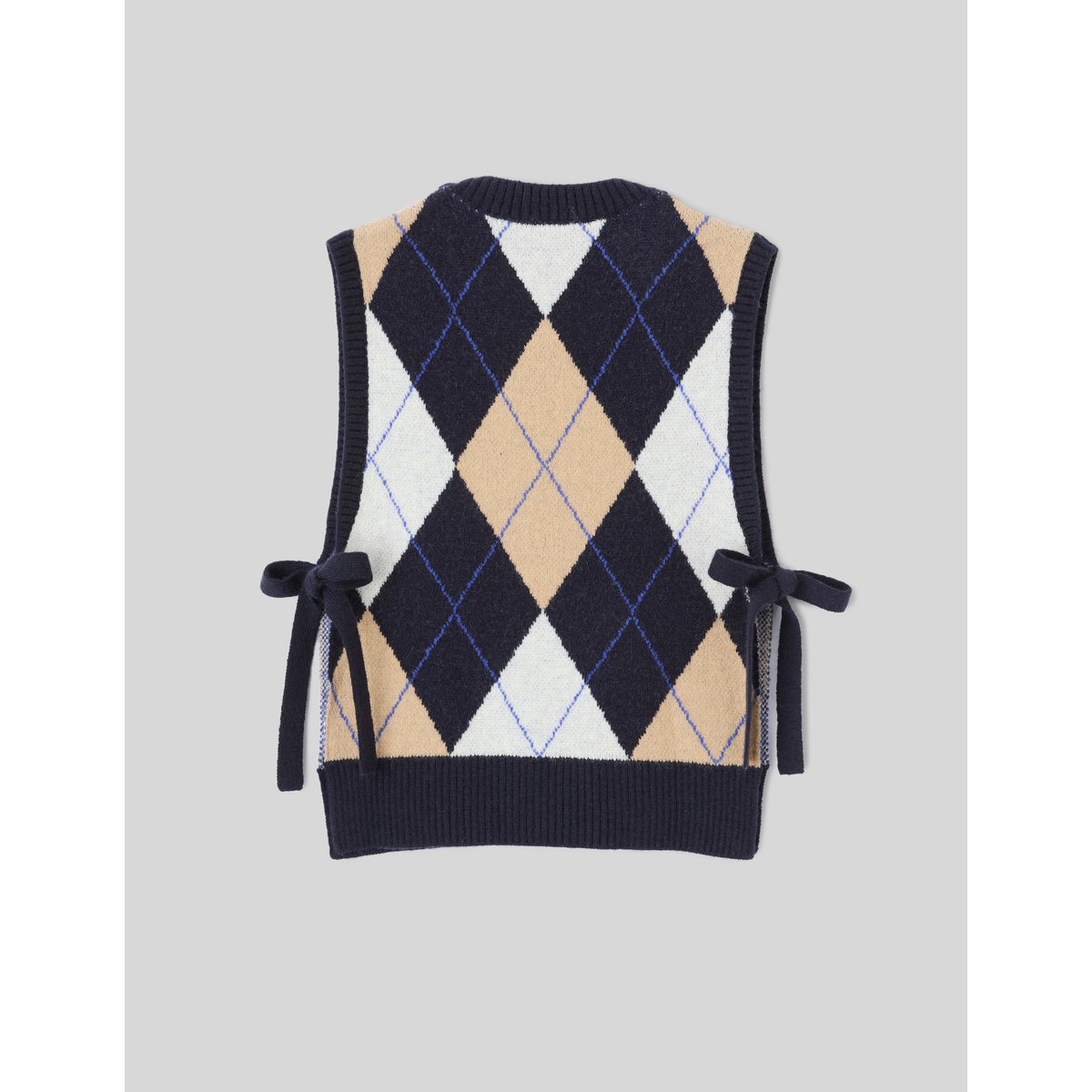 Pull sans manches jacquard multicolore, BZB