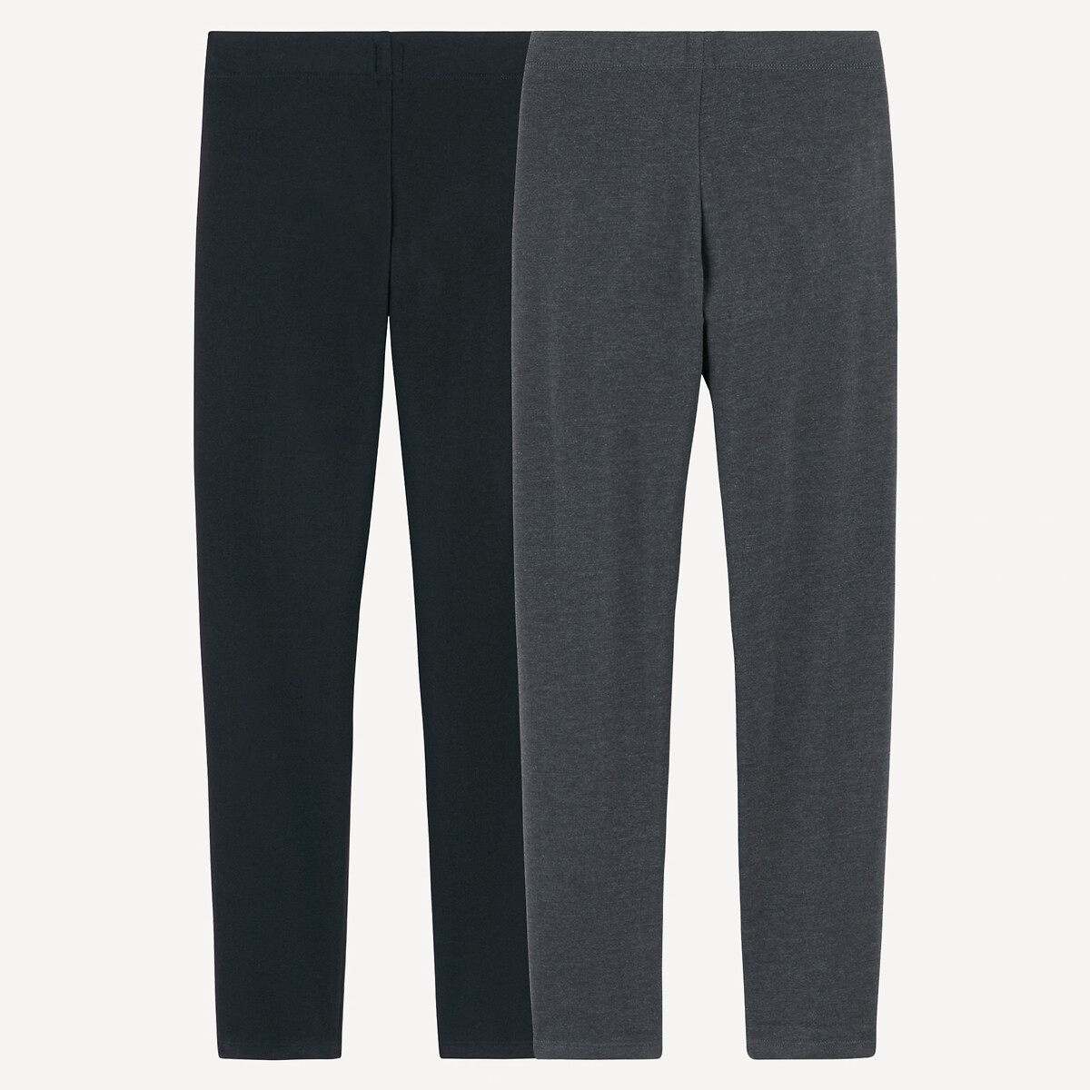 Set van 2 warme fleece leggings zwart+antraciet, LA REDOUTE COLLECTIONS