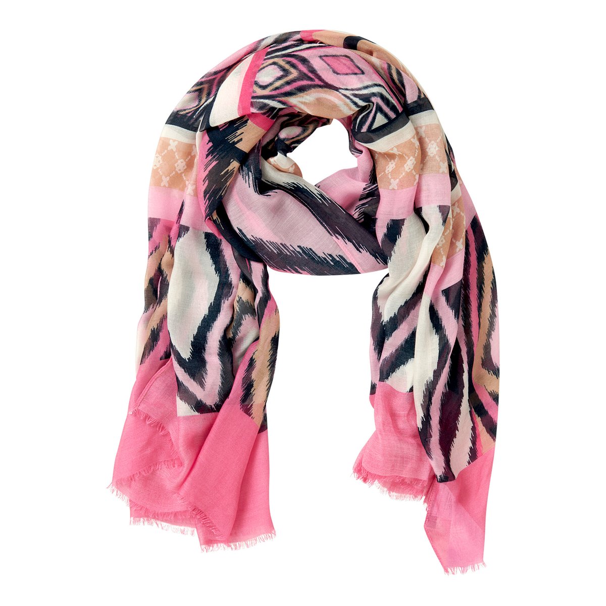 Écharpe basique à impression pink/dark blue, BETTY BARCLAY