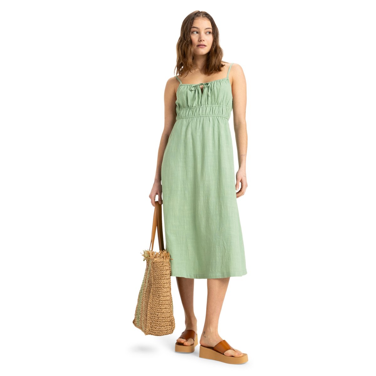 Robe midi ROSIE SKIES. vert basil, ROXY