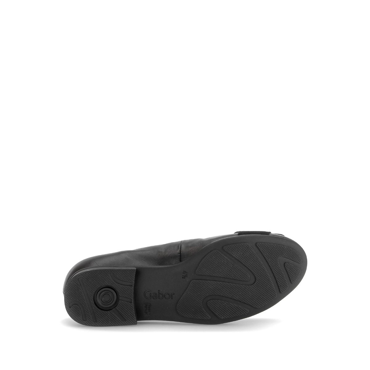 Ballerines en cuir lisse à talon décroché noir, GABOR