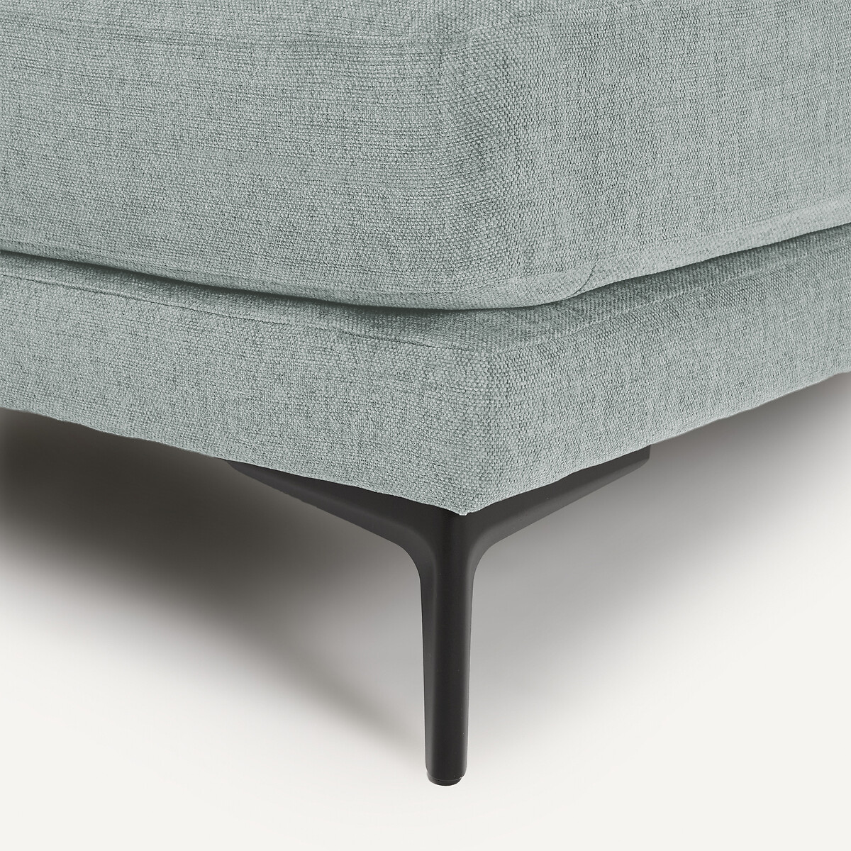Ecksofa aus geflochtenem Polyester, MODERNISTE, Design Emmanuel Gallina aquamarin, AM.PM X EMMANUEL GALLINA