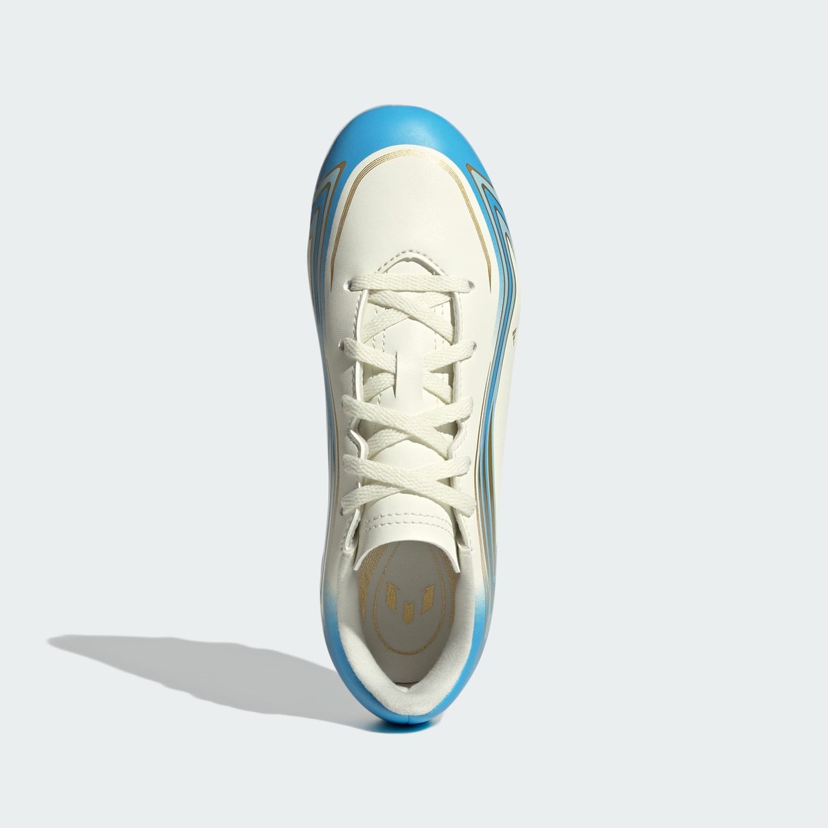 Chaussure De Football F50 Messi Club Terrain Souple / Multi-Surfaces Enfants ivory / semi blue burst / icey blue, adidas Performance