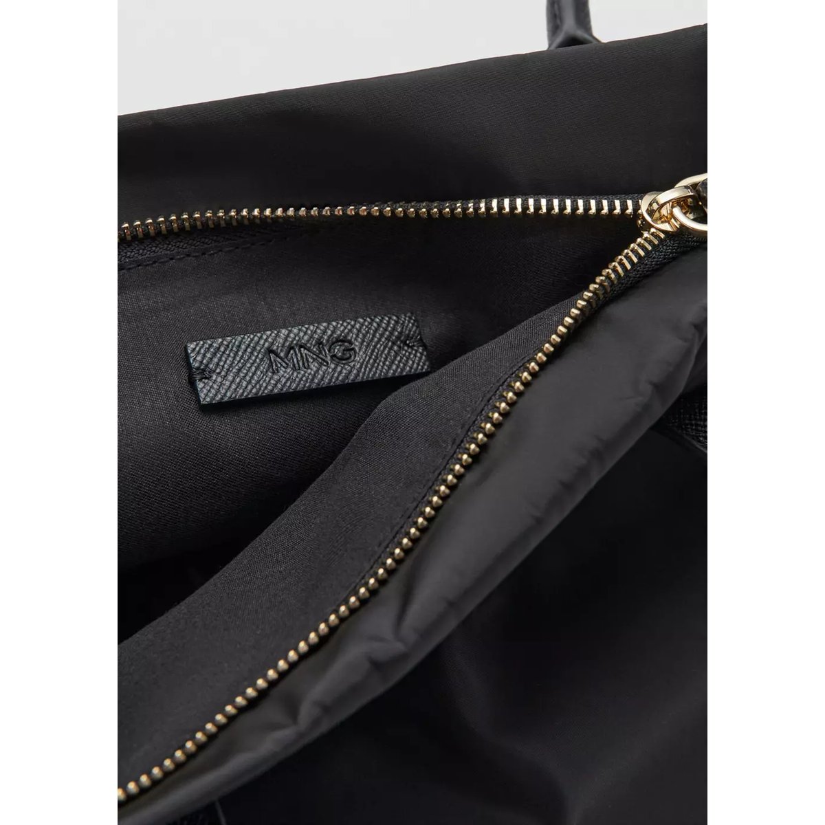 Sac cabas anse double noir, MANGO