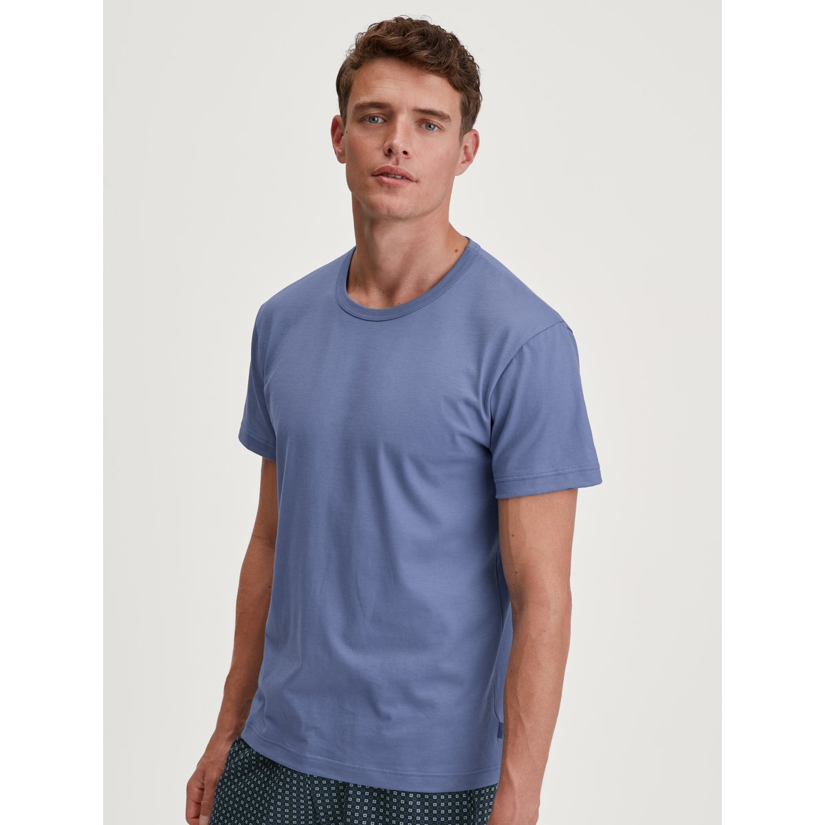 T-shirt manches courtes Coton RMX SLEEP LEISURE coastal fjord, CALIDA