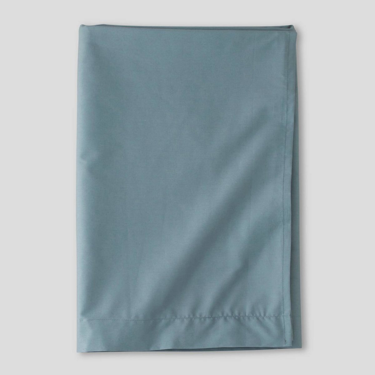 Drap plat uni, percale algue, MONOPRIX MAISON