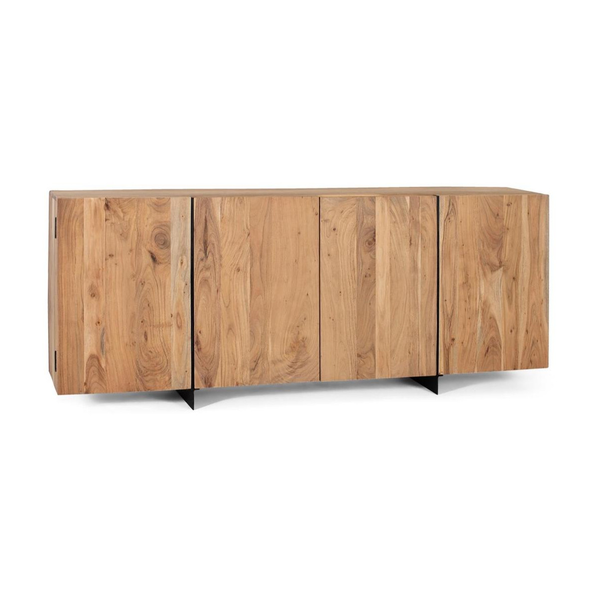 Bahut 4 portes Bois Marron marron, DECORATION D’AUTREFOIS