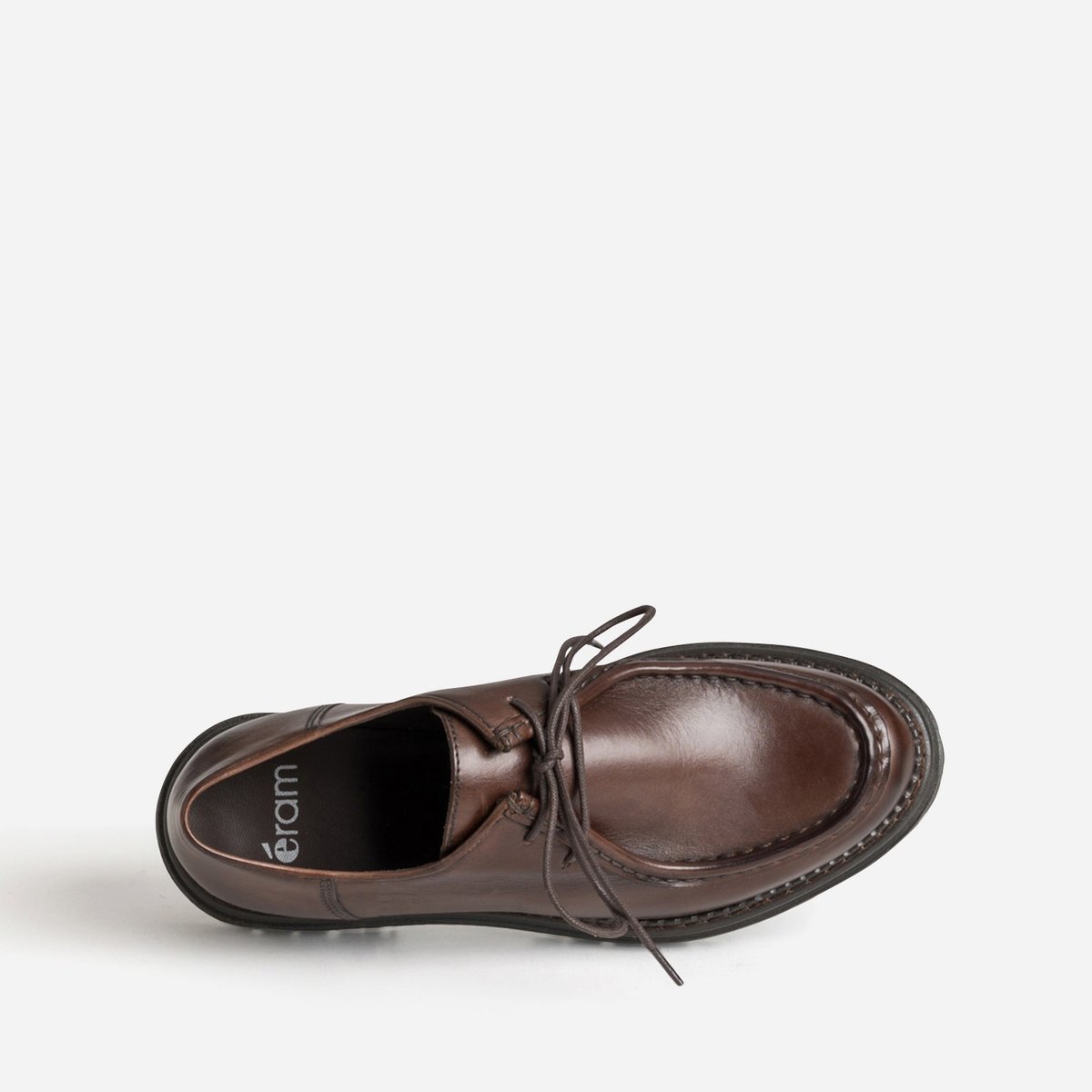 Derby en cuir FREDINE chocolat, ERAM